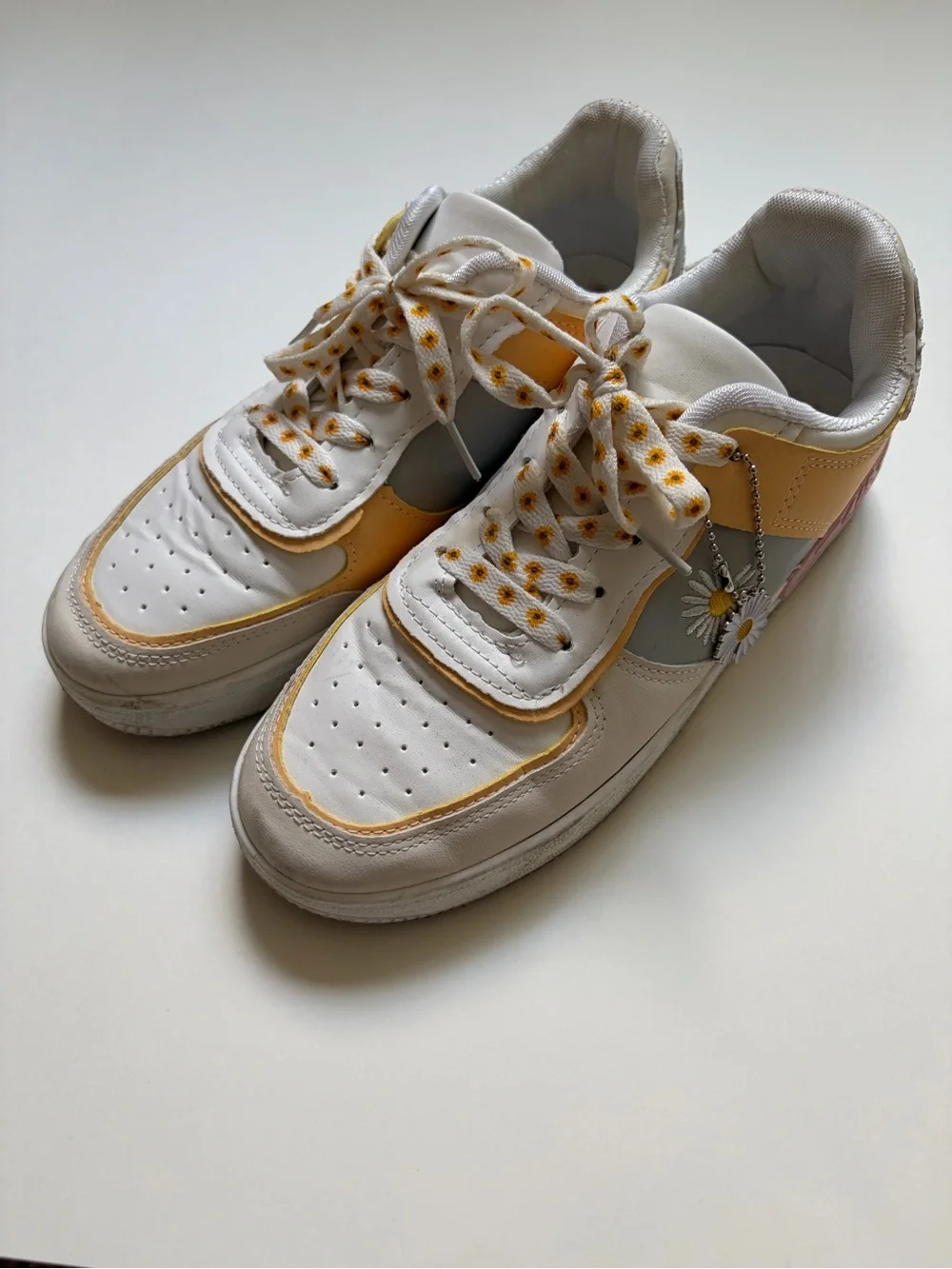 Redesigned Air Force 1s ~ Cute Daisy Sneakers